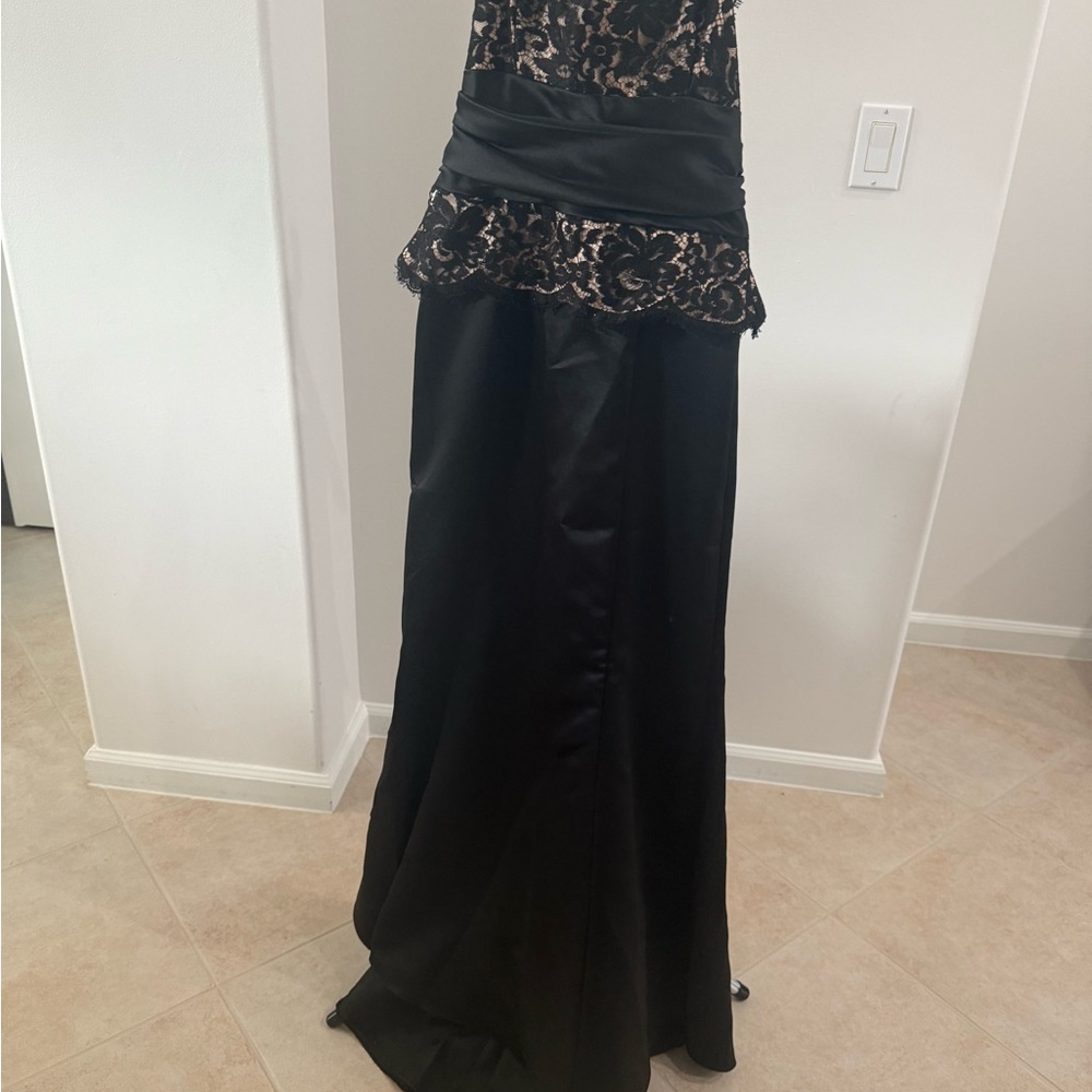 Elegant Black and Lace Gown